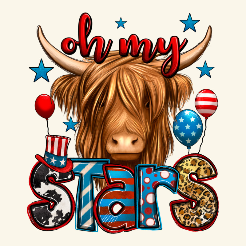Oh My Stars 4th Of July Shaggy Cow Premium Hoodie by Jasminsmagicworld | Teevron