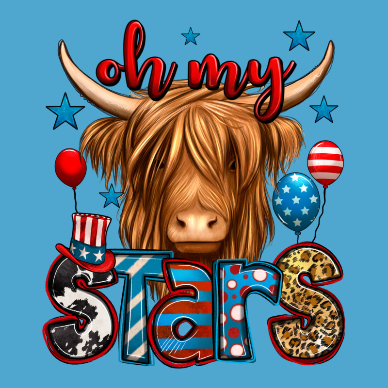 Oh My Stars 4th Of July Shaggy Cow Premium Hoodie by Jasminsmagicworld | Teevron