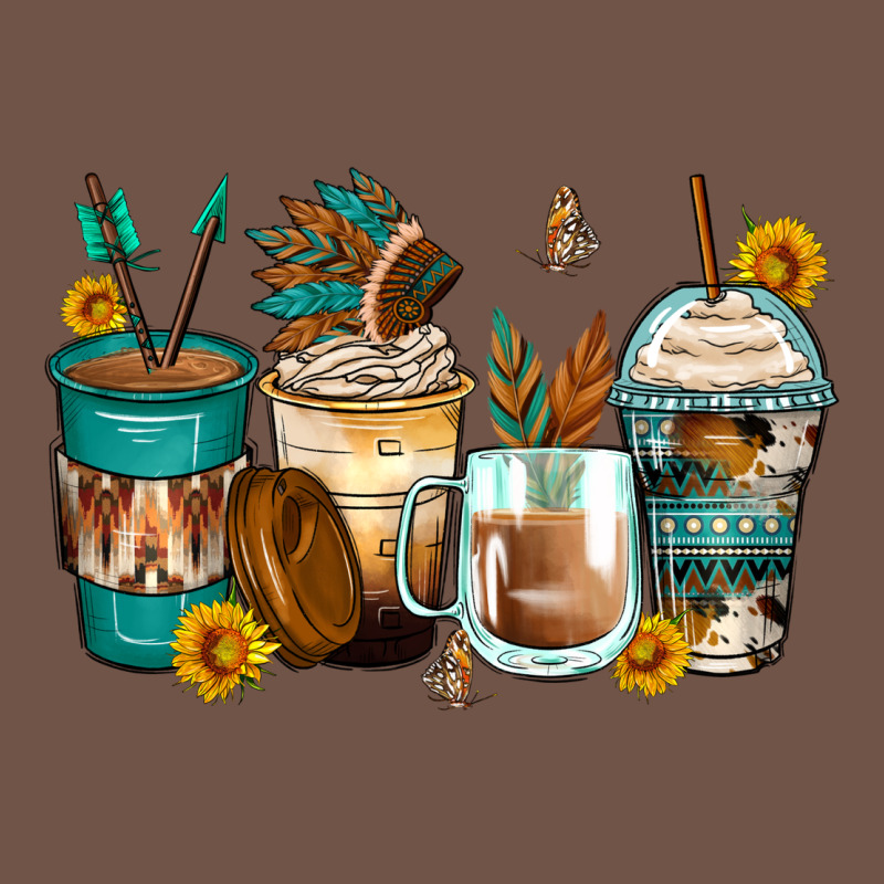 Indian Headdress Coffee Cups Premium Sweatshirt by Zillion Design Studio | Teevron