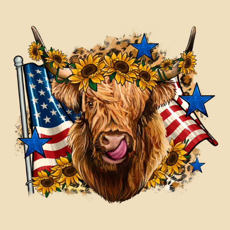 4th Of July Shaggy Cow Leopard Background Premium Hoodie by Jasminsmagicworld | Teevron