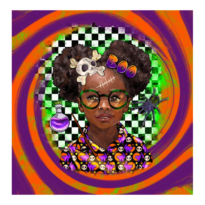 Halloween African Girl Ladies Tee by BarkalooDesign | Teevron