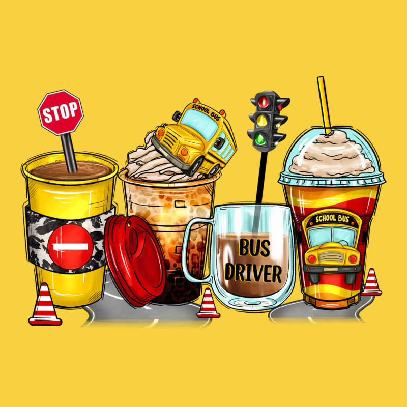 Bus Driver Coffee Cups Premium Sweatshirt by Zillion Design Studio | Teevron