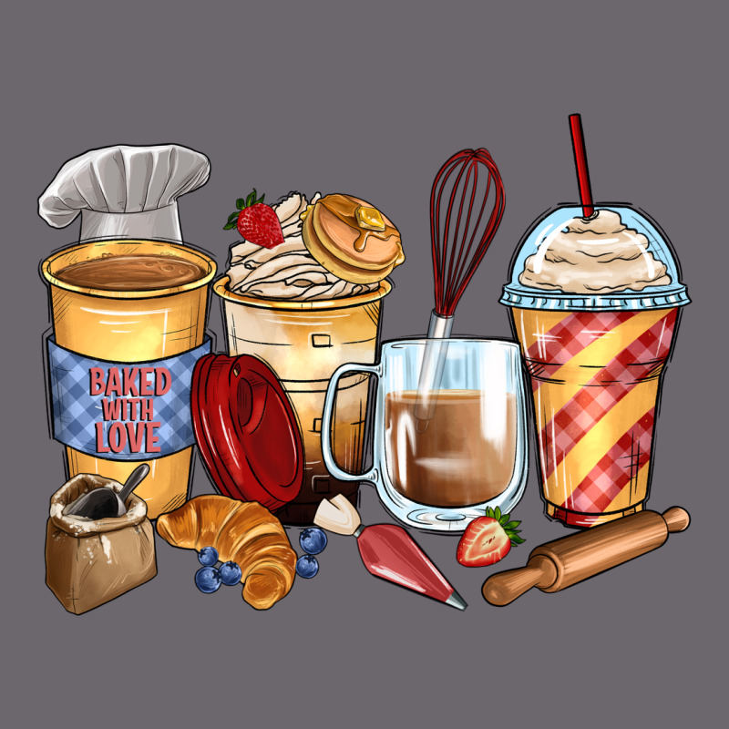 Bakery Coffee Cups Premium Sweatshirt by Zillion Design Studio | Teevron