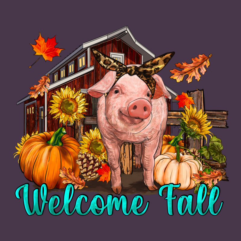Welcome Fall Pig Heavyweight Hoodie by RanaPortraitStore | Teevron