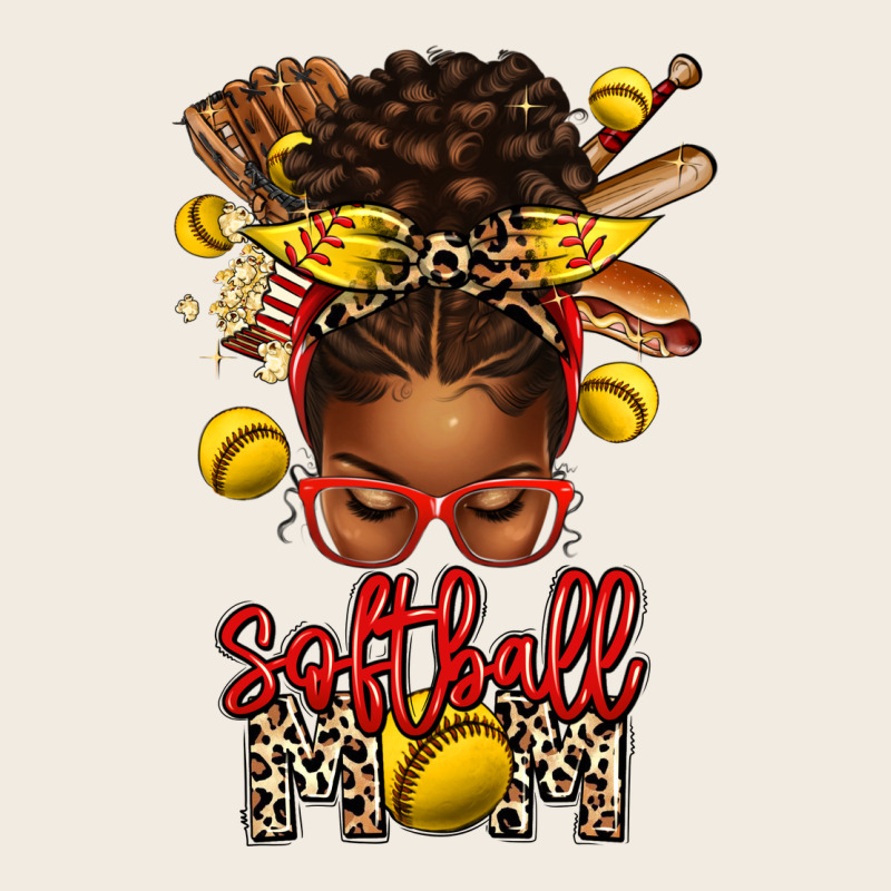 Softball Mom Afro Messy Bun Premium Sweatshirt by texasbilliewilder | Teevron