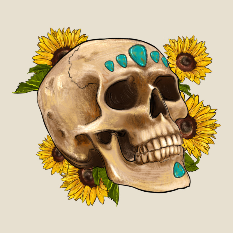 Skull Flowers And Gemstone Urban Heavy Tee by Artiststas | Teevron