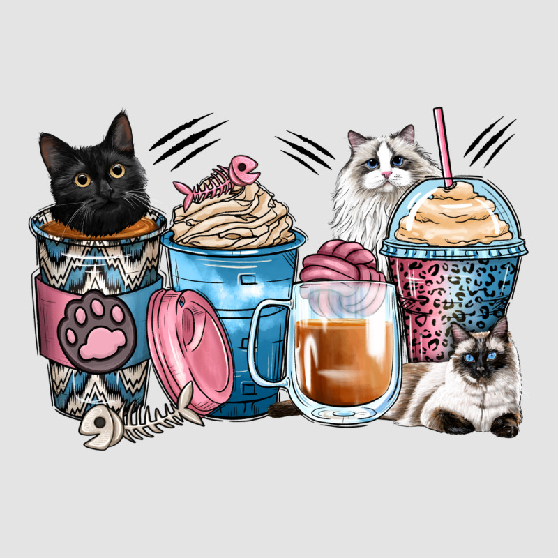 Cat Coffee Cups Premium Sweatshirt by Zillion Design Studio | Teevron