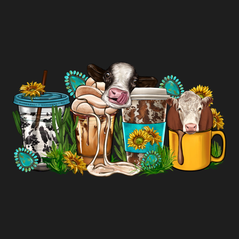 Western Cow Coffee Cup Heavyweight Hoodie by texasbilliewilder | Teevron