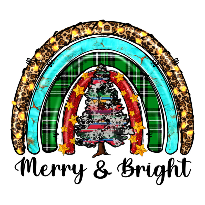 Merry And Bright Rainbow Christmas Premium Sweatshirt by RanaPortraitStore | Teevron
