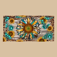 Western Sunflower And Gemstone License Plate Heavyweight Hoodie | Teevron