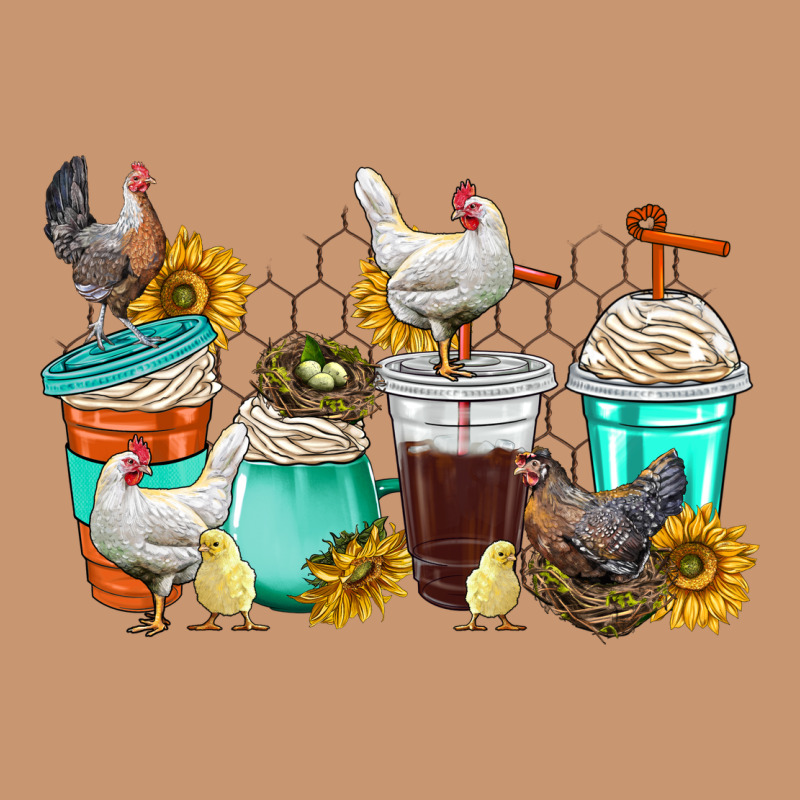 Chicken Coffee Cups Heavyweight Hoodie by texasbilliewilder | Teevron