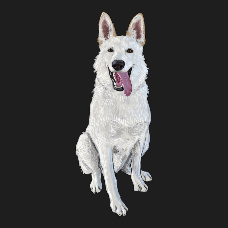 Hand Drawing White Shepherd Heavyweight Hoodie by RanaPortraitStore | Teevron
