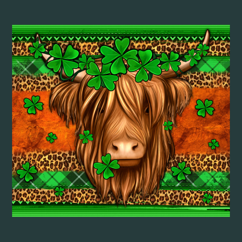 St Patricks Day Long Haired Cow Premium Hoodie by Jasminsmagicworld | Teevron