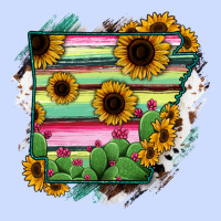 Arkansas Map Sunflower Cactus Serape Urban Heavy Tee | Teevron