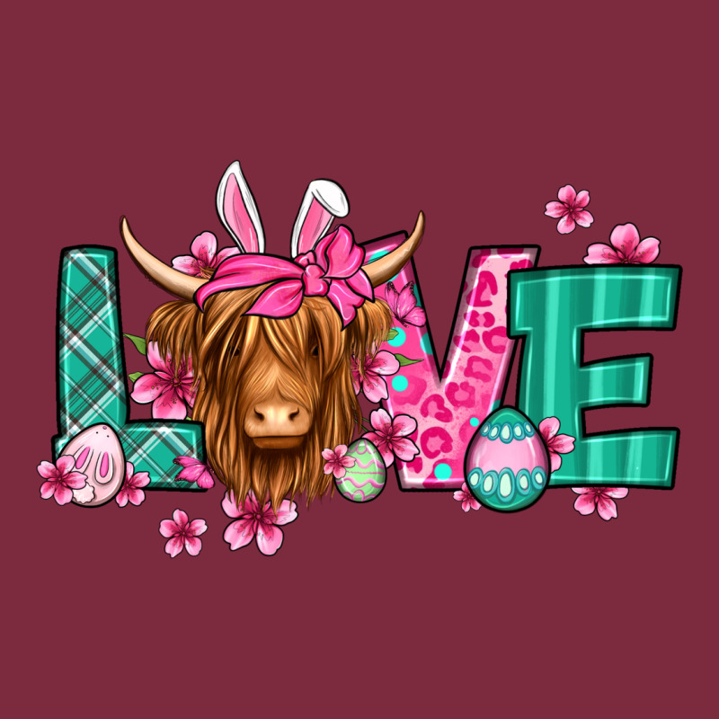 Love Easter Floral Longhaired Cow Premium Hoodie by Jasminsmagicworld | Teevron
