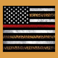 Thin Red Line American Flag Leopard Urban Heavy Tee | Teevron