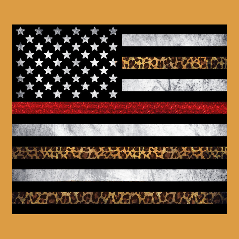 Thin Red Line American Flag Leopard Urban Heavy Tee by Artiststas | Teevron
