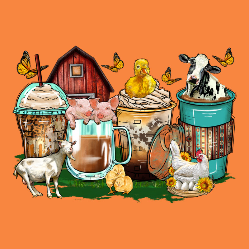 Farm Animals Coffee Cups Premium Sweatshirt by Zillion Design Studio | Teevron