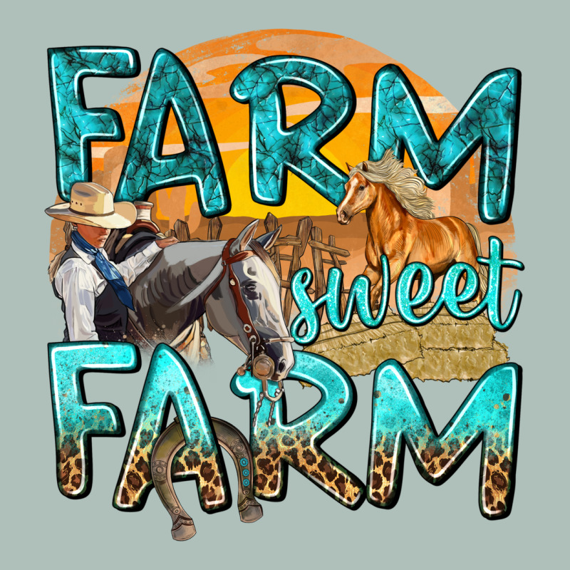 Farm Sweet Farm With Horses Heavyweight Hoodie by texasbilliewilder | Teevron