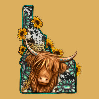Idaho Map Long Haired Cow Premium Hoodie | Teevron