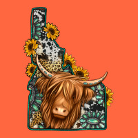 Idaho Map Long Haired Cow Premium Hoodie | Teevron
