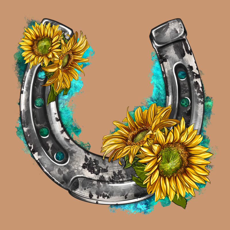 Horseshoe Cowhide And Sunflowers Heavyweight Hoodie by texasbilliewilder | Teevron