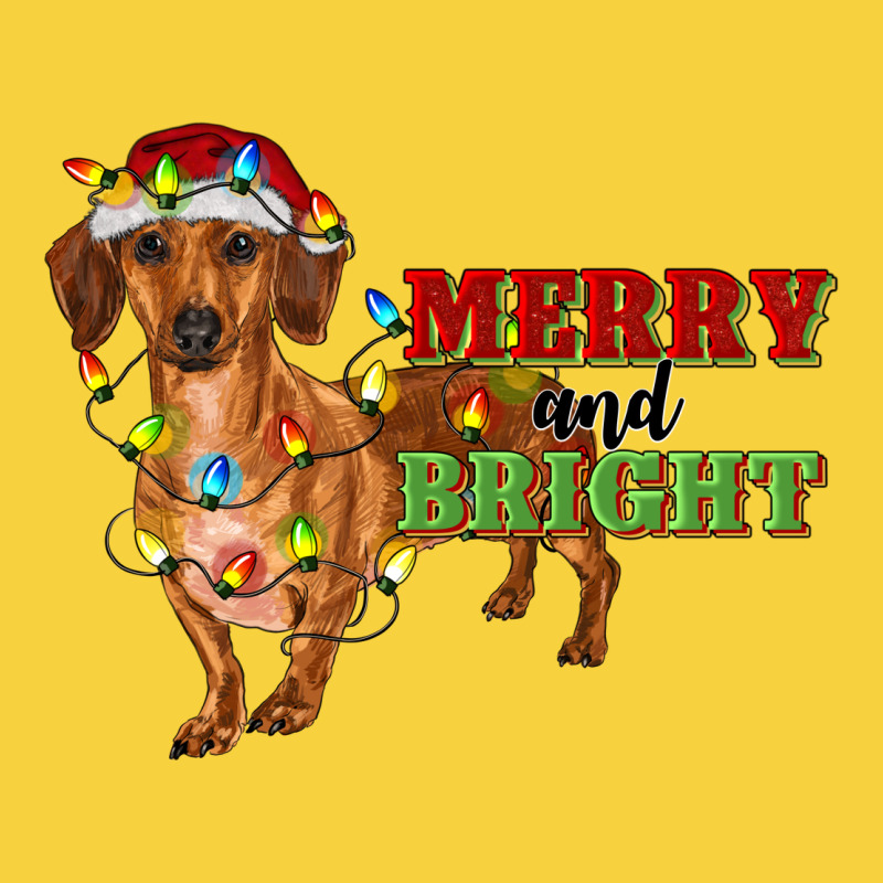 Merry And Bright Dachshund Premium Sweatshirt by RanaPortraitStore | Teevron