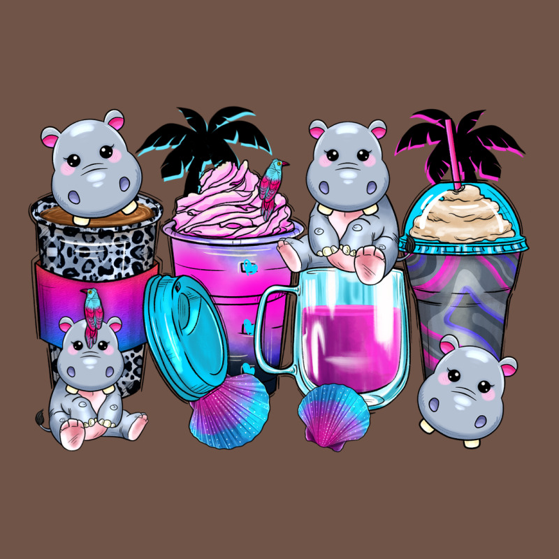 Hippopotamus Coffee Cups Premium Sweatshirt by Zillion Design Studio | Teevron