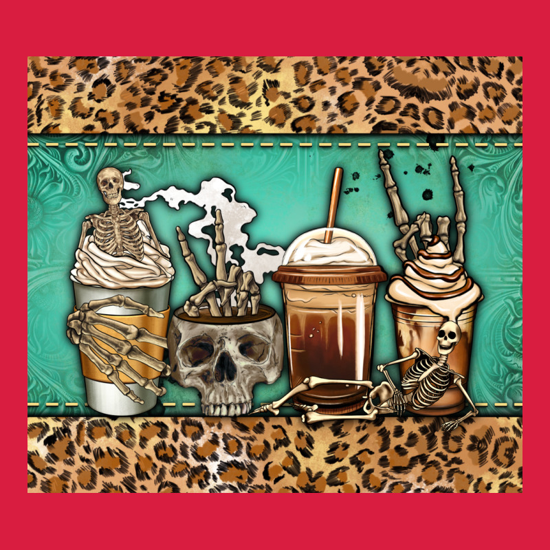 Skeleton Coffee Cups Premium Hoodie by Jasminsmagicworld | Teevron