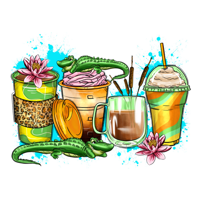 Alligator Coffee Cups Premium Sweatshirt by Zillion Design Studio | Teevron