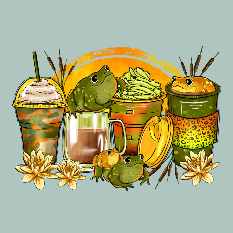 Frog Coffee Cups Premium Sweatshirt by Zillion Design Studio | Teevron