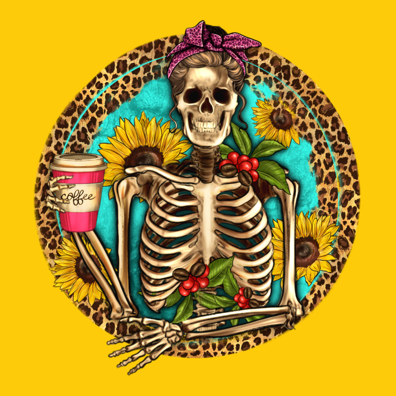Western Skeleton Coffee Sunflowers Premium Hoodie by Artiststas | Teevron