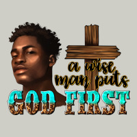 A Wise Man Puts God First Heavyweight Hoodie | Teevron