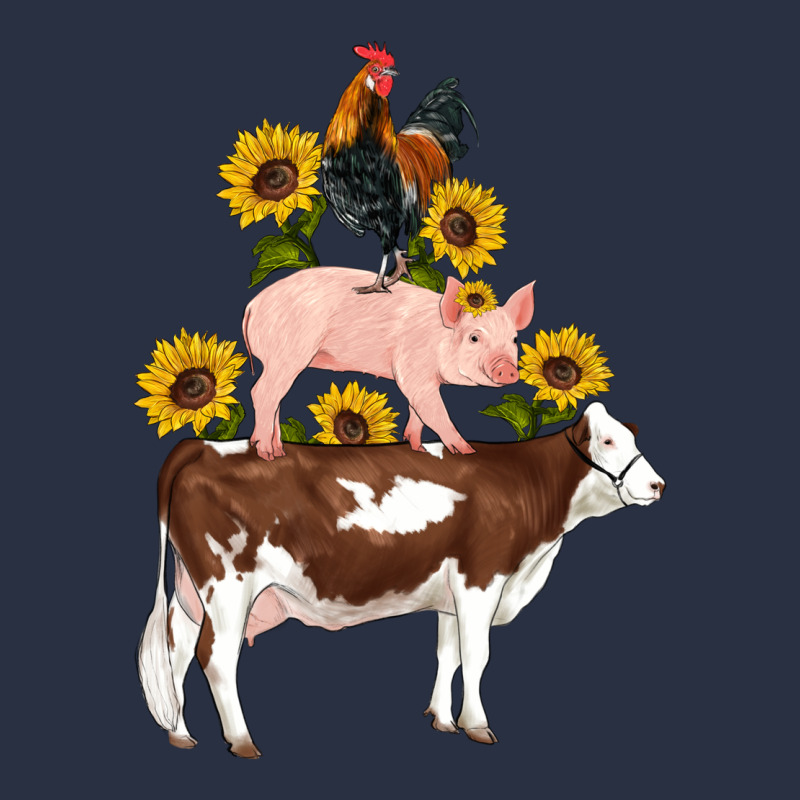 Western Farm Life Cow Pig Rooster With Sunflowers Urban Hoodie by Artiststas | Teevron