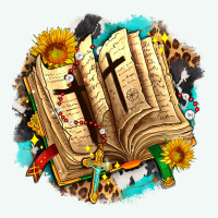 Cross With Bible And Sunflowers Premium Hoodie | Teevron