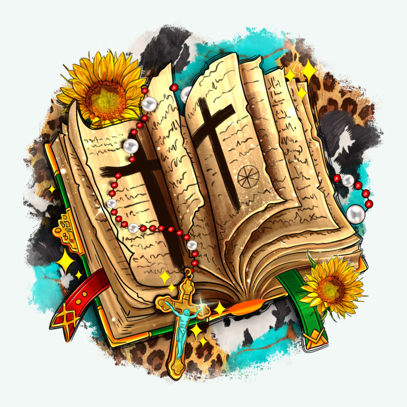Cross With Bible And Sunflowers Premium Hoodie by AdoDesignShop | Teevron