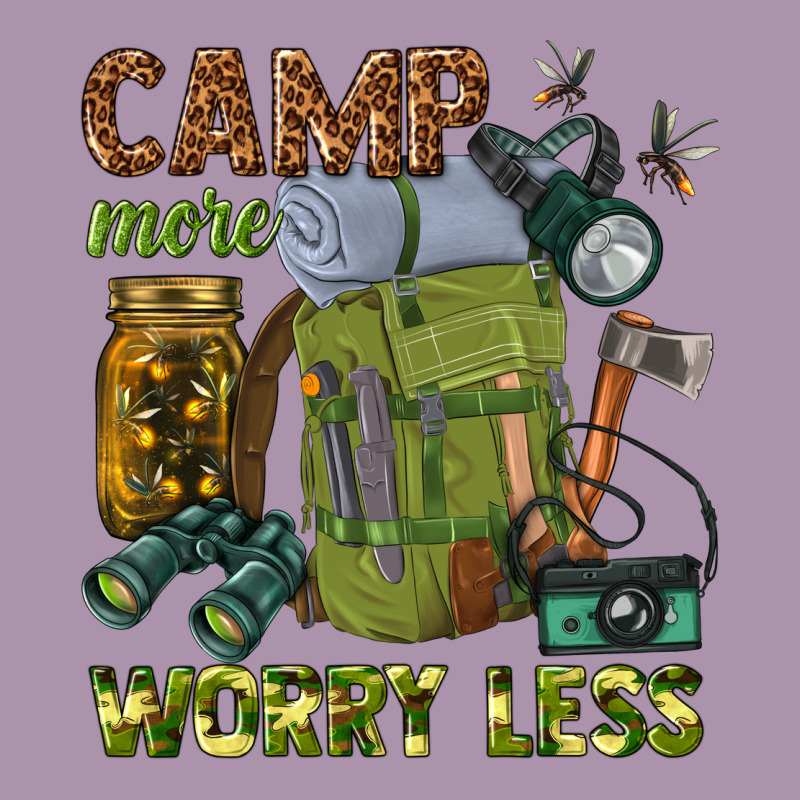 Camp More Worry Less Heavyweight Hoodie by texasbilliewilder | Teevron