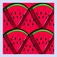 Watermelon Slices Seamless Pattern Urban Hoodie | Teevron
