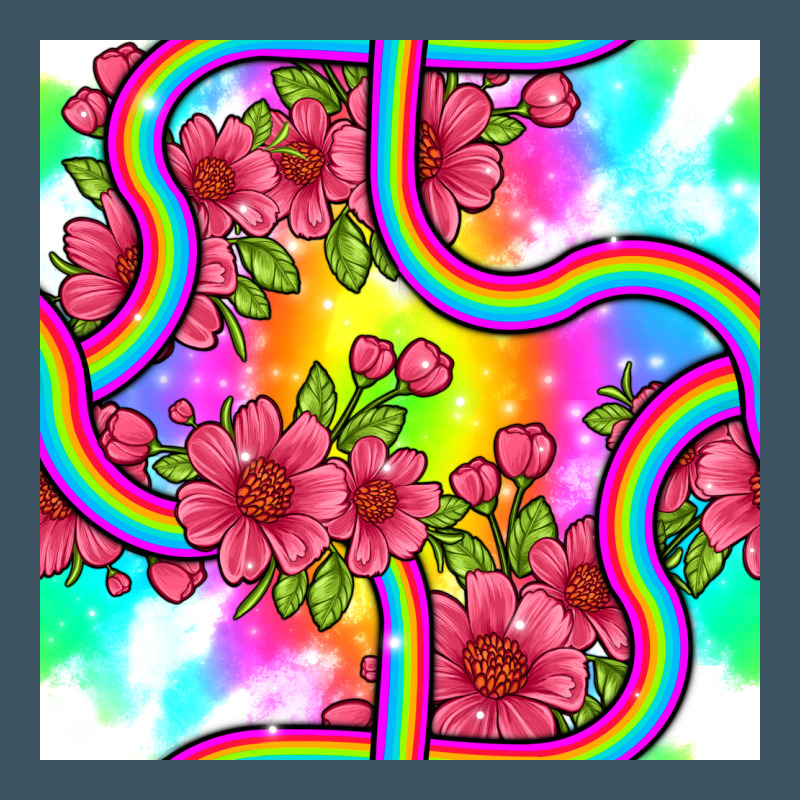 Tie Dye Floral Seamless Pattern Urban Hoodie by BundleAndBundleShop | Teevron