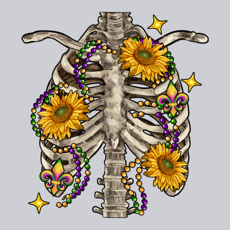 Mardi Gras Chest Sunflowers Skeleton Classic Tee by FaDigitalArtStudio | Teevron