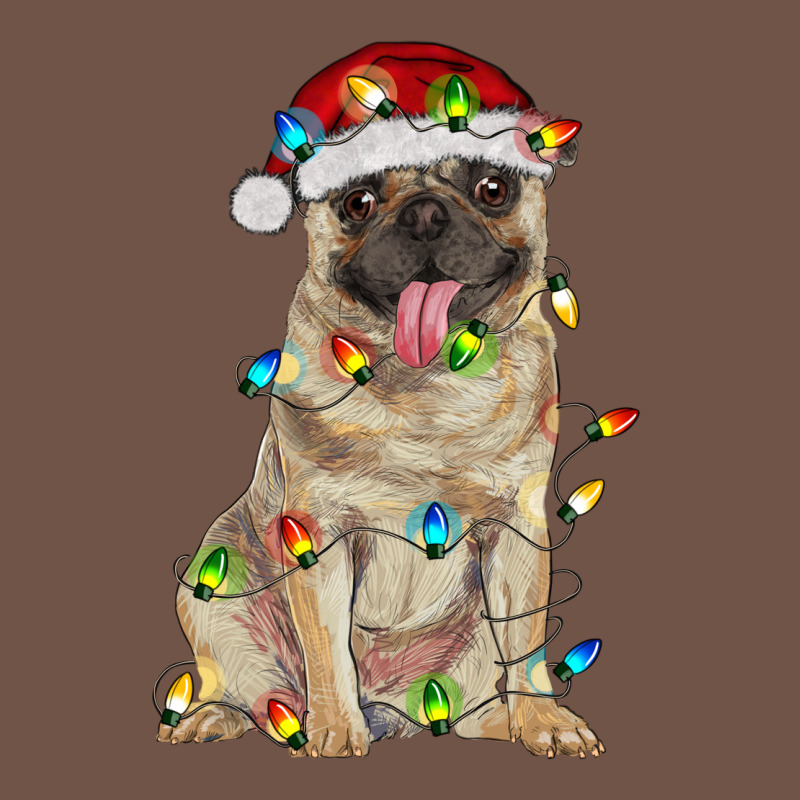 Pug With Christmas Lights Premium Sweatshirt by RanaPortraitStore | Teevron