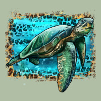 Sea Turtle With Background Urban Heavy Tee | Teevron