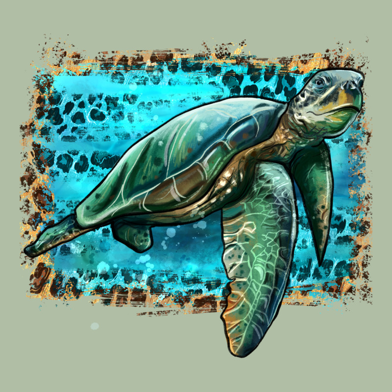 Sea Turtle With Background Urban Heavy Tee by Artiststas | Teevron