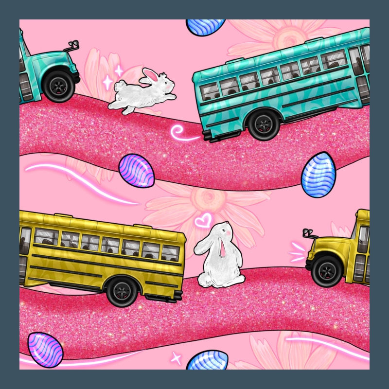 Easter School Bus Seamless Pattern Urban Hoodie by BundleAndBundleShop | Teevron