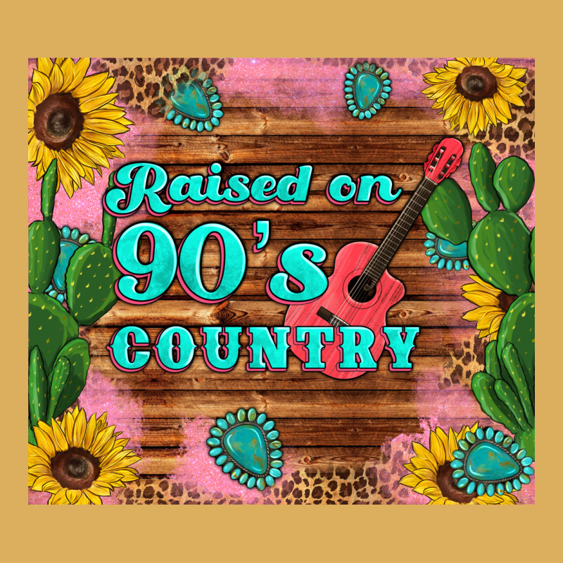 Raised 90's Country Guitar Cactus Sunflower's Premium Hoodie by Artiststas | Teevron