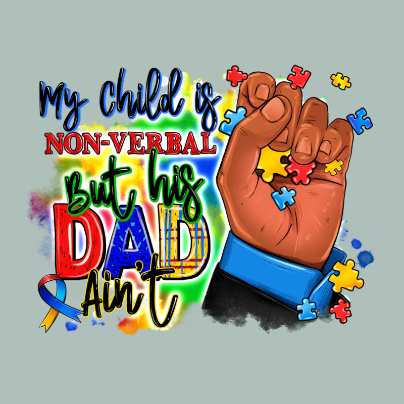 My Child Is Non Verbal But His Dad Aint Afro Hand Heavyweight Hoodie by RanaPortraitStore | Teevron