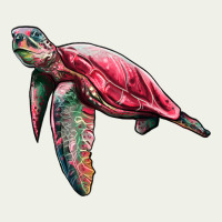 Sea Turtle Pink Glitter Urban Heavy Tee | Teevron