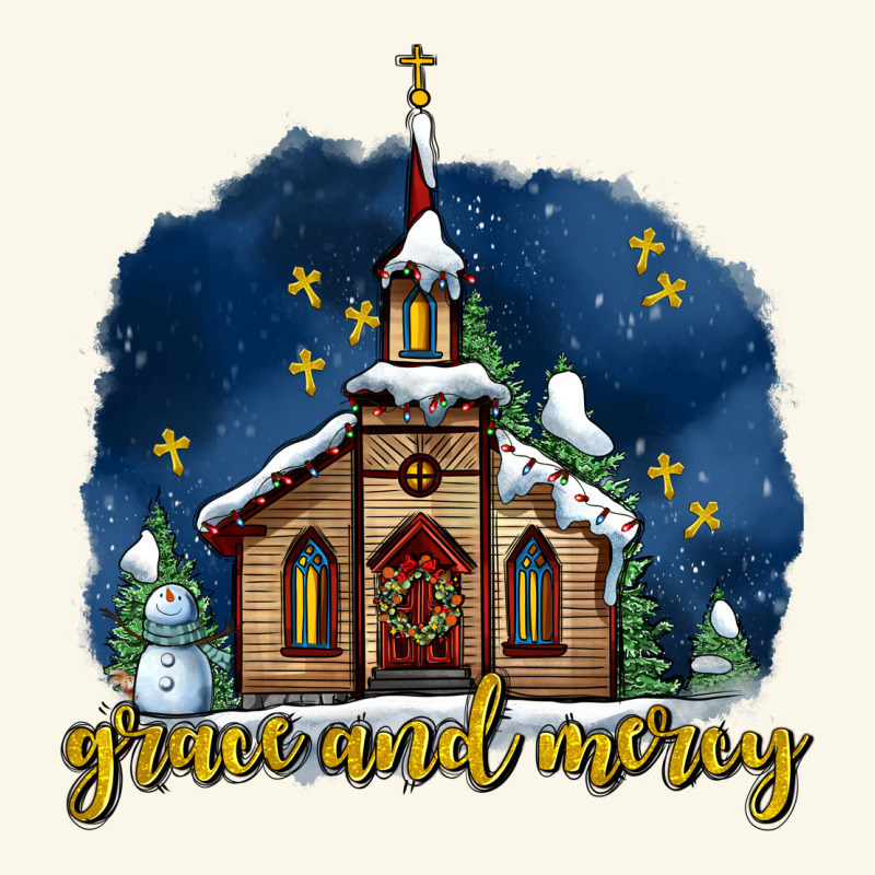 Christmas Church And Snow Grace And Mercy Premium Hoodie by AdoDesignShop | Teevron