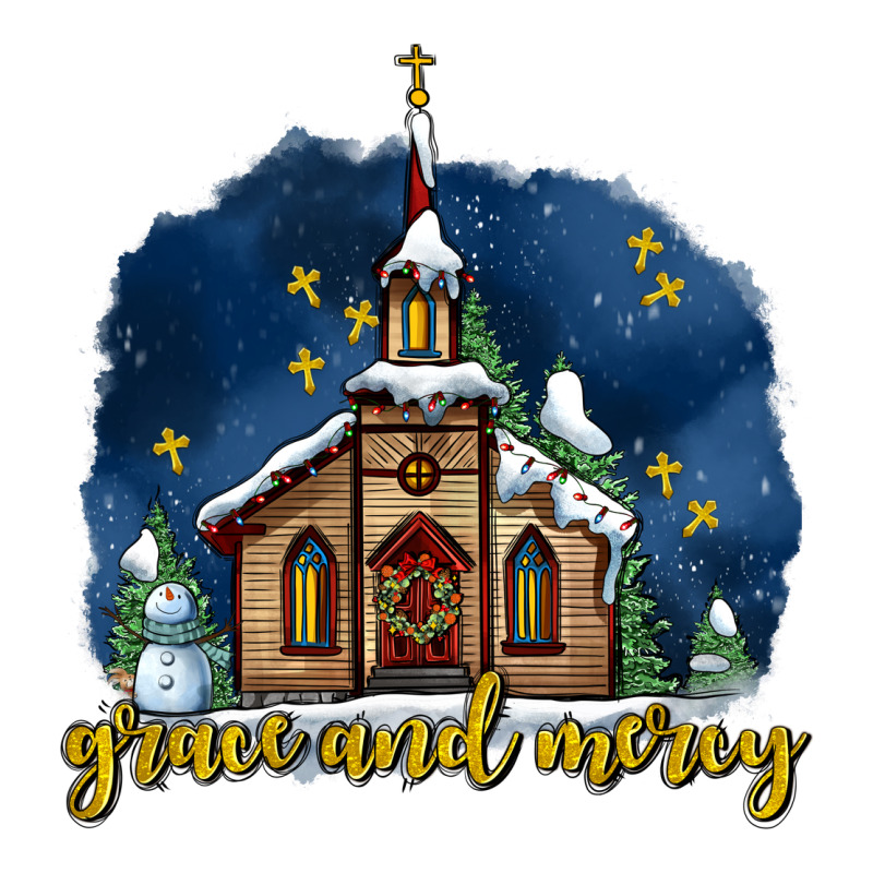 Christmas Church And Snow Grace And Mercy Premium Hoodie by AdoDesignShop | Teevron