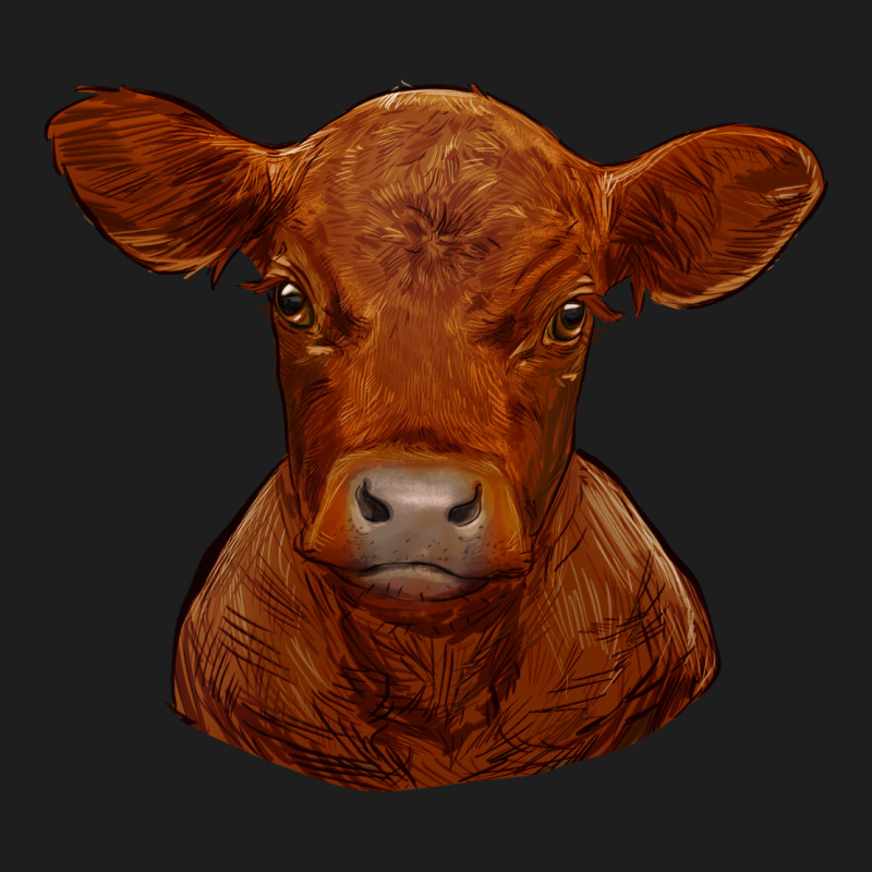 Red Angus Calf Heavyweight Hoodie by RanaPortraitStore | Teevron